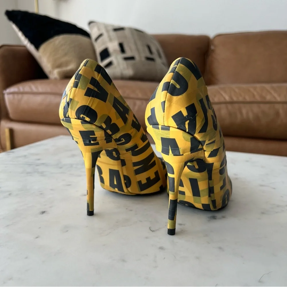 Balenciaga Yellow Tape Heels - Picture 5 of 9
